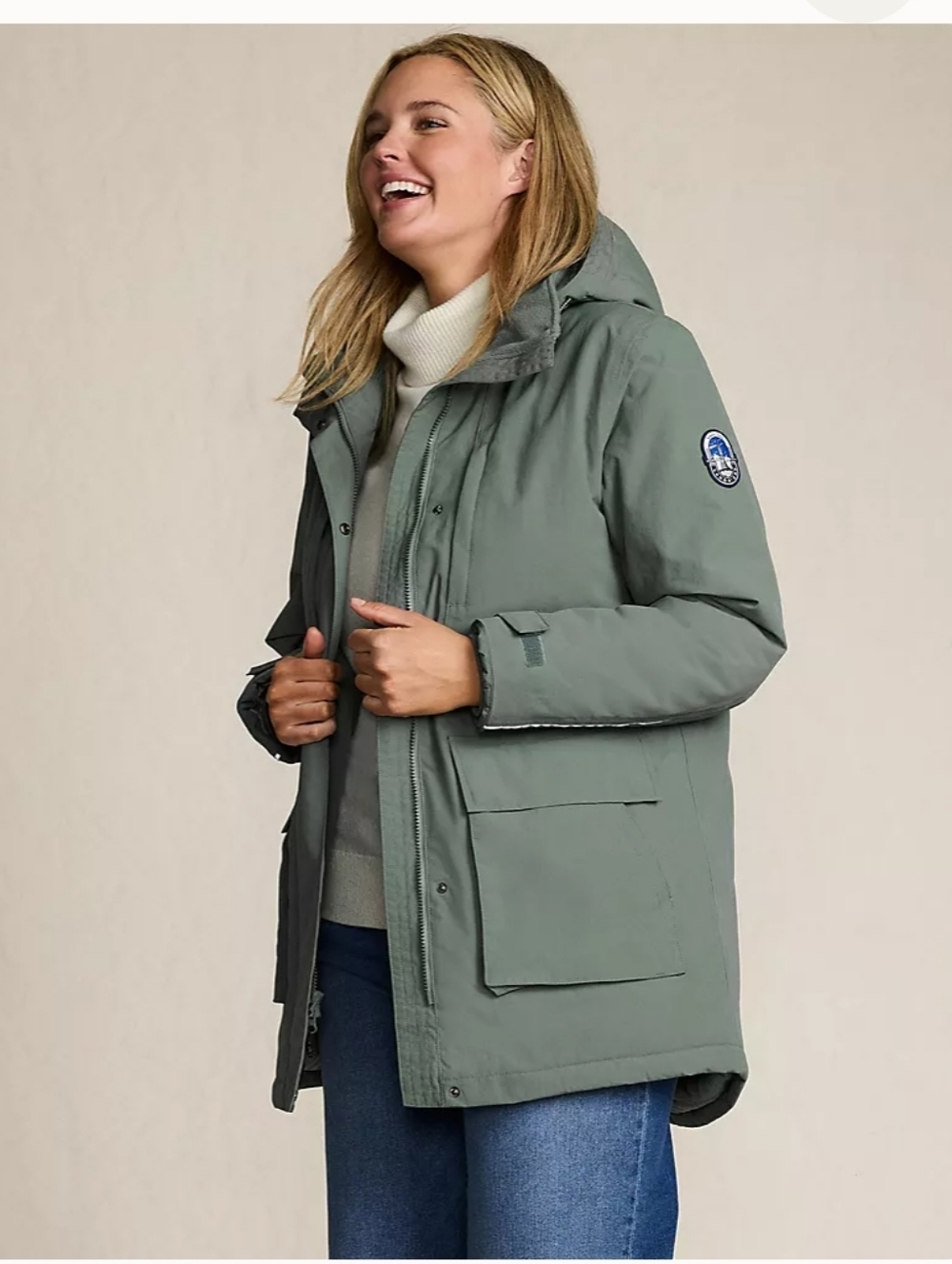 Lands' End Squall Waterproof Insulated Hooded Winter Parka Coat Spruce Green 2X - Picture 1 of 17